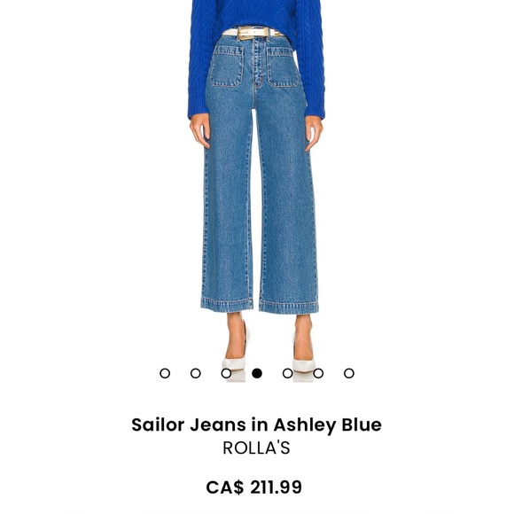 ROLLAS SAILOR WIDE LEG, HIGH WAIST JEANS SIZE 25 AUSSIE 7 - Picture 12 of 15